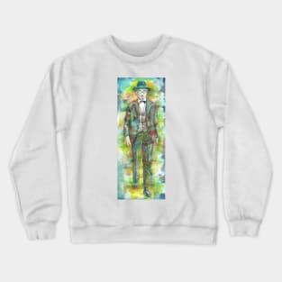 FERNANDO PESSOA - watercolor portrait .2 Crewneck Sweatshirt